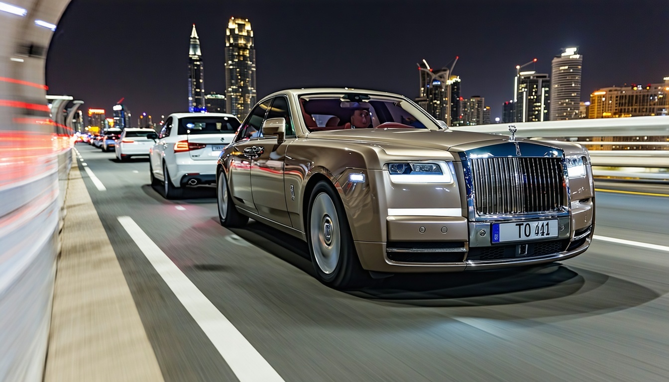 Luxury vehicles on Dubai roads